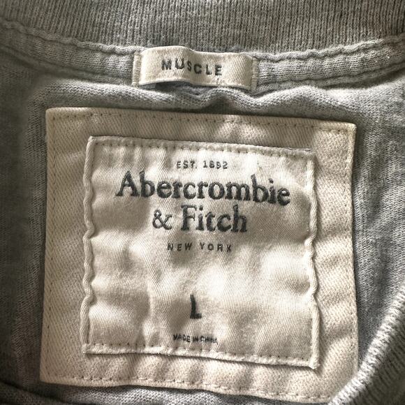 Abercrombie & Fitch Muscle Shirt Moose Gray Size Large - Picture 3 of 5